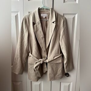 Prologue Tan Belted Blazer